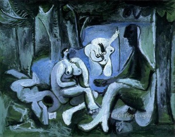  1961 Pintura al %c3%b3leo - Le déjeuner sur l herbe Manet 6 1961 Desnudo abstracto